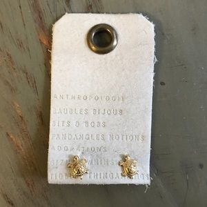 Anthropologie turtle stud earrings